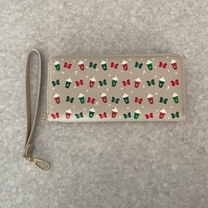 Disney holiday print zip wallet